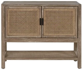 Comoda, natur, din lemn de bayur si rattan, Seraphine
