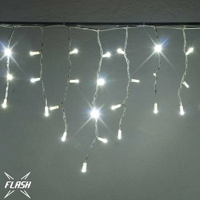 decoLED LED instalație tip țurțuri - alb rece - 3x0,5m, 114 LED, efect FLASH