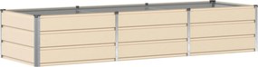 vidaXL Jardinieră Creme 240 x 80 x 45 cm Oțel