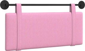 vidaXL Cap de pat suspendat Pe perete Roz 110 x 55 x 5 cm țesătură