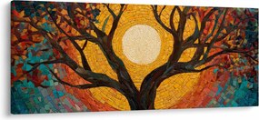 Tablou - Soarele în coroana arborelui vieții (120x50 cm)
