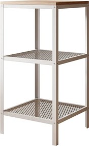 Raft metalic pentru carti, 40x80x40 cm, Rolin 2, ADRK Furniture (Culoare: Negru / Sonoma)