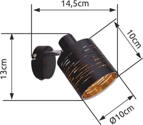 Globo 15342-1 - Aplică perete TUNNO 1xE14/15W/230V