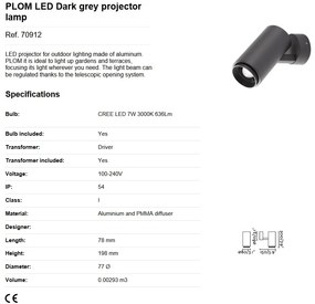 Aplica tip Proiector LED de exterior IP54 PLOM