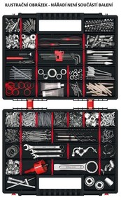 Organizator cu două case 39,9 x 30,3 x 10 cm, separatoare, gri