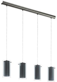 Eglo 99287 - Lustră suspendată cu cablu PINTO textil, 4xE27/16W/230V