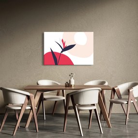 Tablou - Abstracție florală roz N⁰1 (90x60 cm)