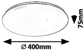 Rabalux 5449 - Lampă de tavan LED dimabilă DANNY LED/36W/230V + telecomandă
