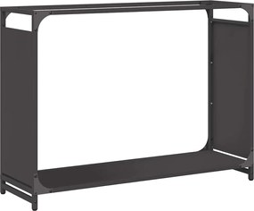 vidaXL Suport pentru lemne de foc negru Oțel laminat la rece