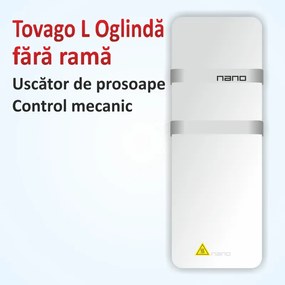 Plasma Termica incalzire infrarosu - Uscator prosoape - Tovago L fara rama 550W - Oglinda - Mecanic