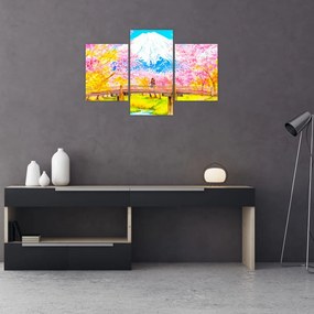 Tablou - Cuplu pictat, acuarelă (90x60 cm)