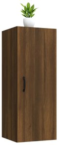 Dulap de perete suspendat, stejar maro, 34,5x34x90 cm, lemn 1, Stejar brun