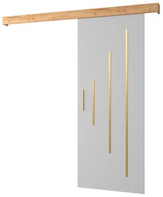 Uși culisante 90 cm Sharlene Y (alb mat + craft auriu + auriu). 1044026