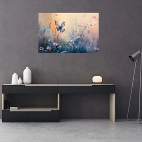 Tablou - Pajiște cu Fluture II (90x60 cm)