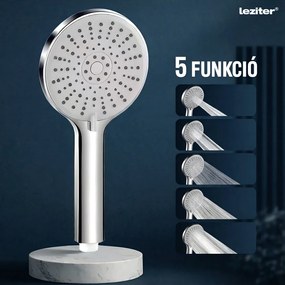 Duș de mână Lili cu 5 funcții și suport pentru furtun crom