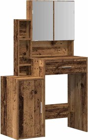 vidaXL Masă de Machiaj Lemn vechi 80 x 35 x 132 cm Lemn compozit