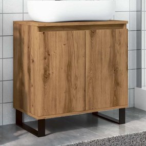 vidaXL Dulap de baie, stejar artizanal, 58x33x60 cm, lemn prelucrat