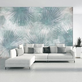 Fototapet - Frunze în beton (147x102 cm)