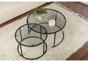 Set de măsuțe de cafea Tokyo Black, 2 buc.