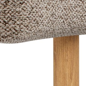 MAZZONI EXPORT Scaun tapițat TORAY Bej Latte (Monza 60) / cadru stejar natural