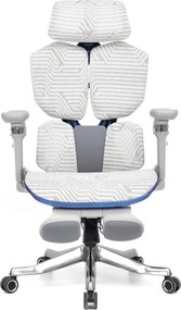 Scaun Ergonomic Premium AirMesh Elite X6D – Cotiere 6D, Suport Lombar Reglabil, Tetieră 4D, Sezut Translatie, Reclinare, Suport Picioare, Mesh, Gri/Colorful