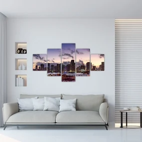 Tablou cu  - metropolă cu zgârăie nori (125x70 cm), în 40 de alte dimensiuni noi