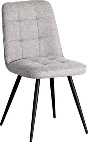 Scaun SUN, gri deschis/negru, stofa clasica/metal, 46x56x86 cm