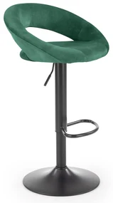 Scaun tip bar Herlinda (verde închis + negru). Promo -7%. 1039562