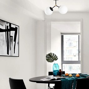 Plafonieră Opviq lights Damar, negru - alb