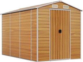 vidaXL Șopron de grădină, maro deschis, 191x300x198 cm, oțel galvanizat