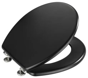 Capac WC WENKO PRIMA 20077100, 37 x 41 cm, negru/argintiu