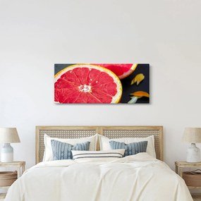 Tablou cu grapefruit tăiat (120x50 cm)