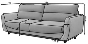 Canapea extensibila Silva Lukso 40