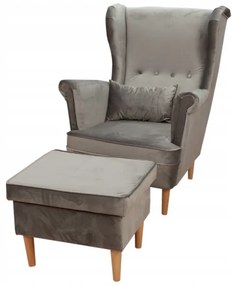 ShopJK FOTOLIU CU SUPORT PENTRU PICIOARE - MANILA - GRI DESCHIS