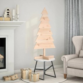 vidaXL Brad de Crăciun din lemn decorativ, 120 cm, lemn de pin masiv