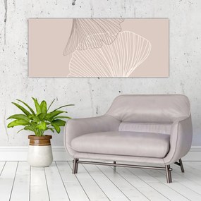 Tablou - Frunze bej N⁰2 (120x50 cm)