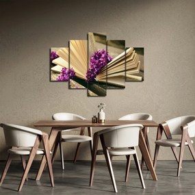 Tablou cu cartea și lavanda (150x105 cm)
