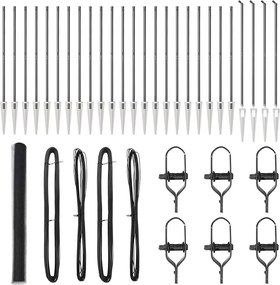 vidaXL Stâlp de gard. Gri 50 x 1,6 m (plasă de 13 mm) Oțel și PVC