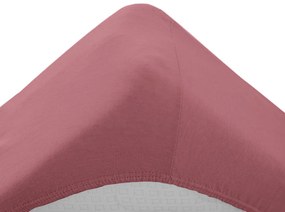 Cearceaf jersey pentru patut copii roz prafuit 70 x 140 cm