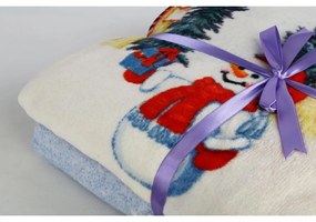 Pătură din amestec de bumbac 150x200 cm cu model de Crăciun – Mila Home