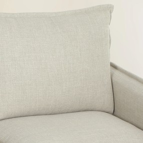 HOMCOM Canapea 3 locuri cu pouf de depozitare, canapea colțar modulară 212 cm, perne cu arcuri, țesătură din in, crem | Aosom Romania