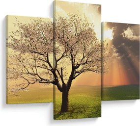 Tablou cu copac pe luncă (90x60 cm)