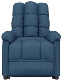 Fotoliu rabatabil de masaj cu ridicare, albastru, textil 1, Albastru