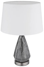 Veioza/Lampa de masa design decorativ KISA nickel/alb