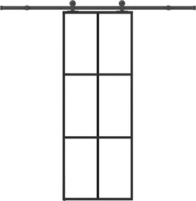 vidaXL Ușă glisantă cu set feronerie, 76x205 cm, sticlă ESG/aluminiu
