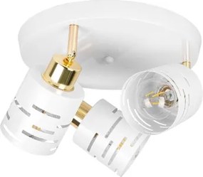Corp de iluminat tip spot ELEN 3xE27/35W/230V alb/auriu