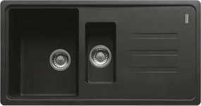 Chiuveta bucatarie compozit Franke Malta 1 cuva 1/2 cu picurator 97x50 cm finisaj negru mat