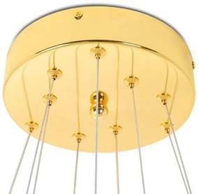 Lustra suspendata LED design ambiental Ring TRIPLES auriu