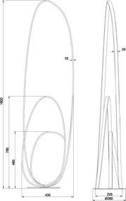 Ondaluce - Lampă de podea LED dimmabilă GOLDEN LED/45W/230V, aurie