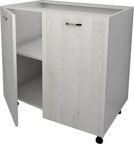 Corp Baza Lecce, 2 Usi, Pin Alb/Alb, 80 x 50 x 80 cm